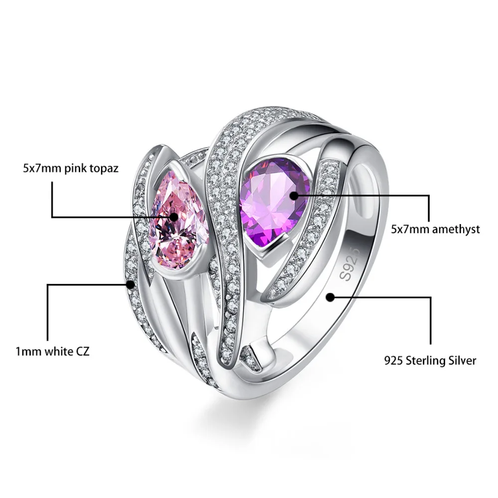 Jrose 2.8ct роскошное ювелирное изделие в стиле ретро 100% Стерлинговое Серебро 925 пробы