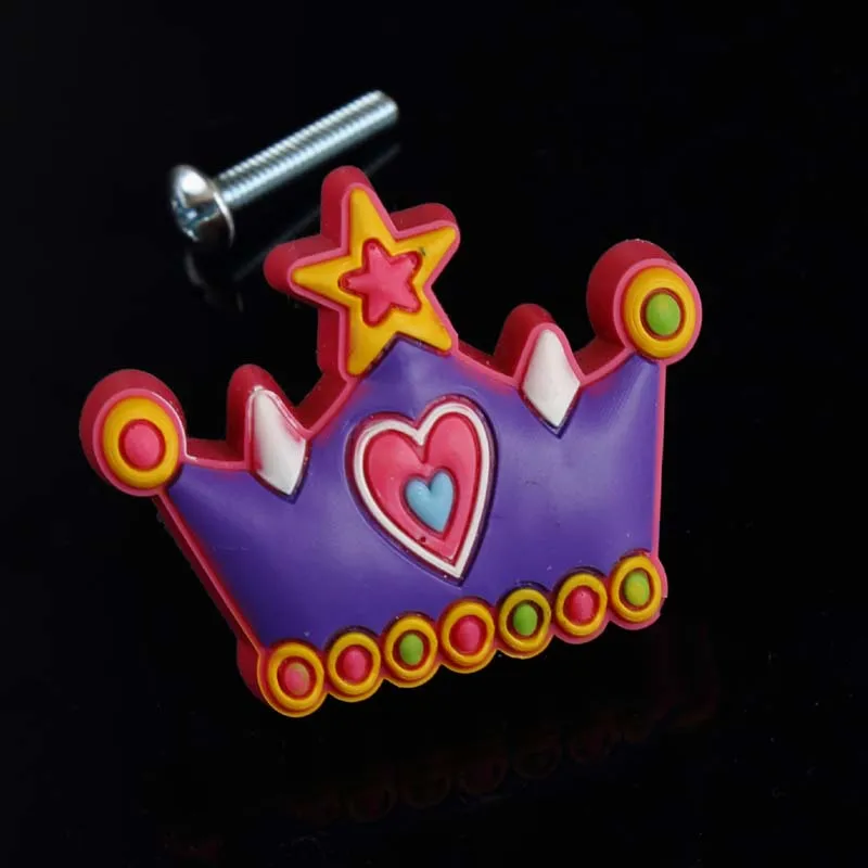 

Kid,s knobs cute cartoon children room soft rubber safety handle red black white Strawberry Crown apple drawer shoe cabinet knob