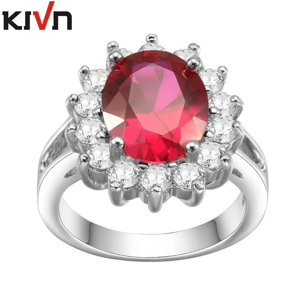 Женские кольца KIVN с синими камнями имитация жемчуга для свадьбы помолвки подарка