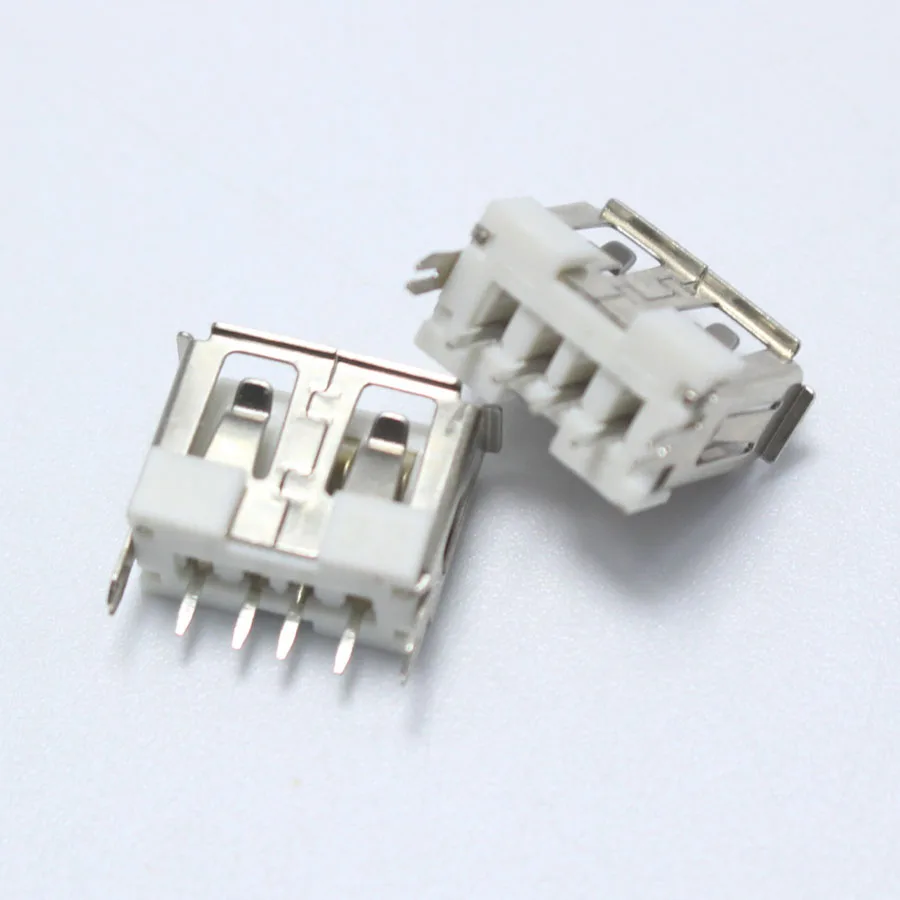 10 шт. DIP USB тип A гнездовой разъем белый 4PIN AF 0 монтажный для печатной платы