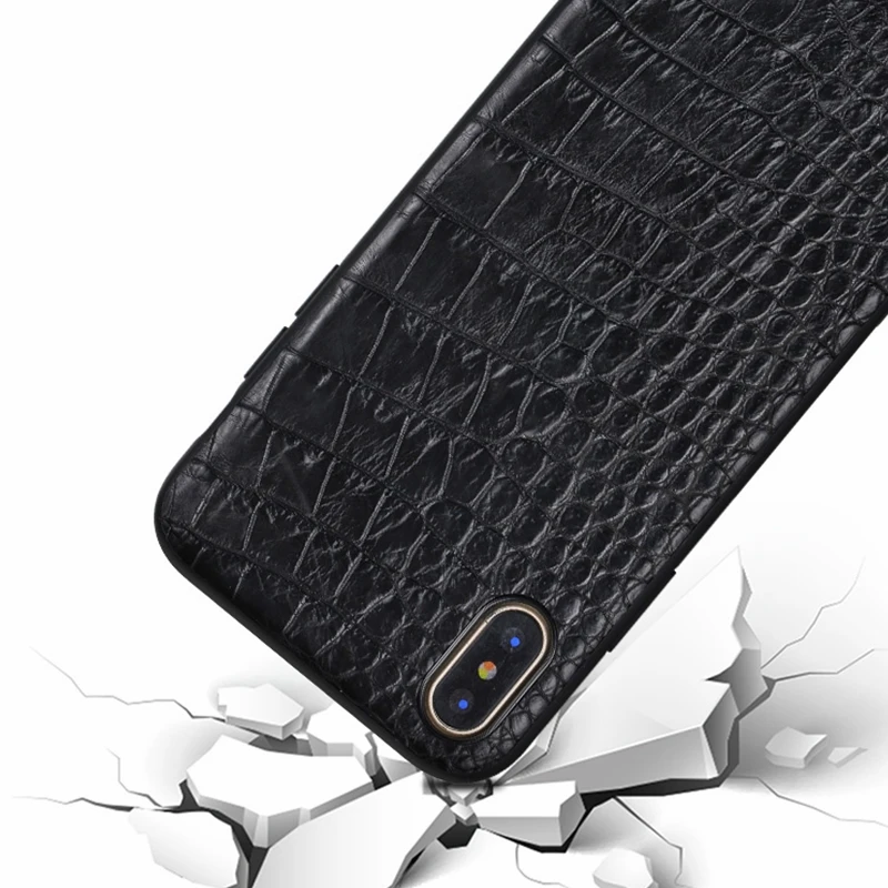 Genuine Leather All Inclusive Case for IPhone XS max Crocodile Abdomen Shockproof Protective Phone |