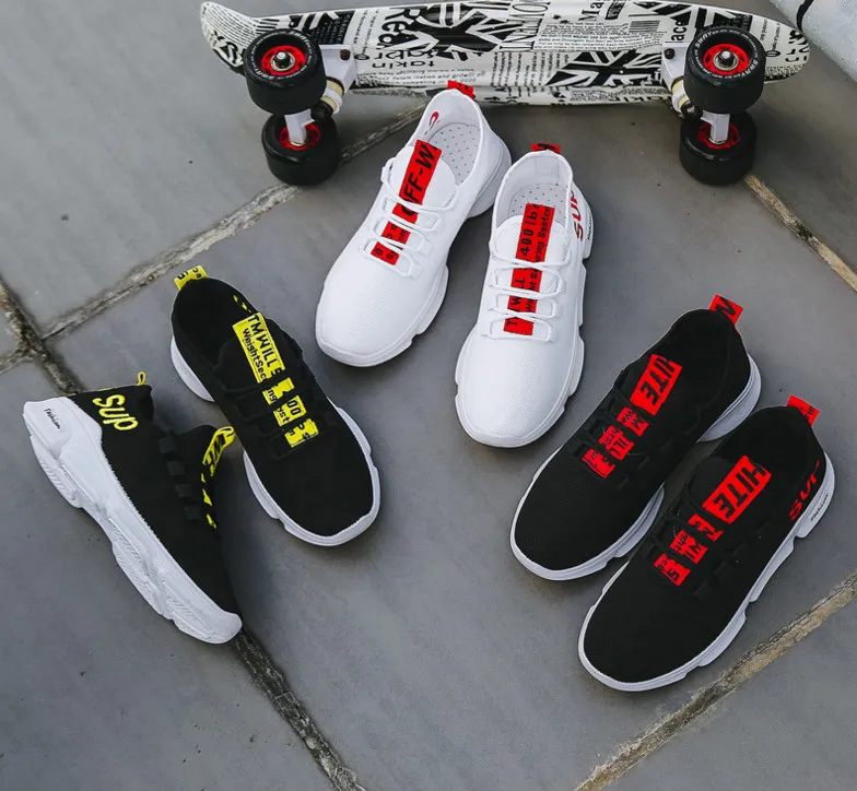 2019 new men's singles shoes trend fashion casual comfortable Korean version of breathable running | Обувь