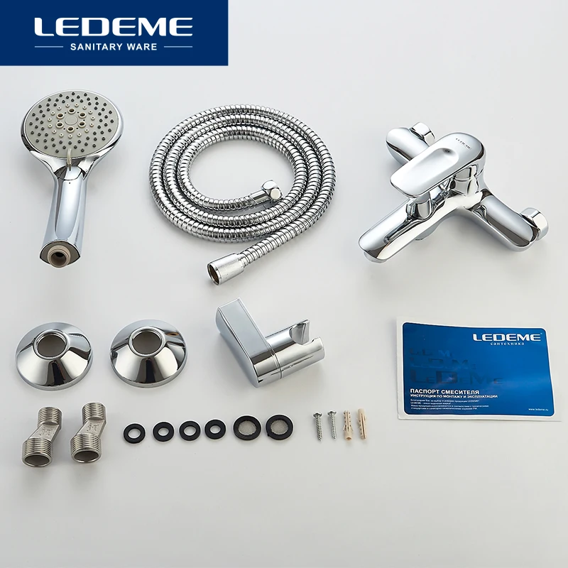 LEDEME Смеситель для ванны с коротким изливом. латунь Цвет: бронзовый L3248C|faucet wall