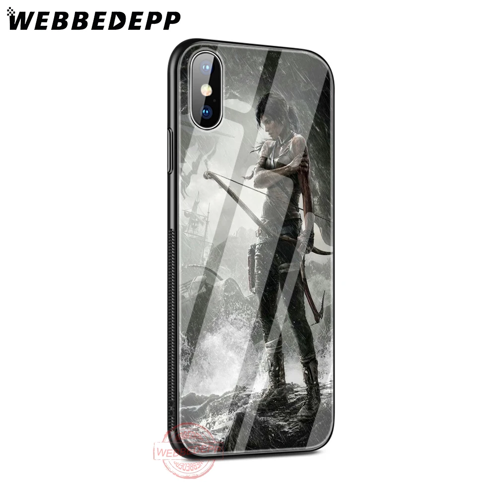 WEBBEDEPP Tomb Raider 2018 Tempered Glass Phone Case for Apple iPhone XS Max XR X 8 7 6S Plus 5S SE | Мобильные телефоны и