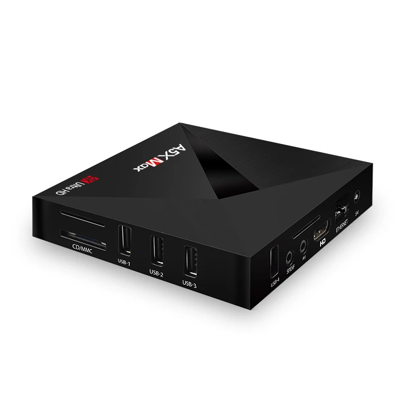 4 ГБ 32 ГБ A5X MAX Android 9,0 tv Box H.265 Малайзия IPTV myip tv 1 год сервис 190+ каналы Малайзия, Сингапур IP tv Indonesia
