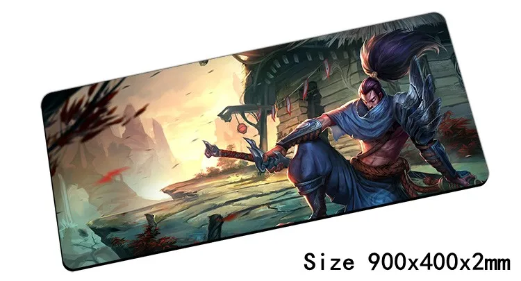Персональный Коврик для мыши Yasuo 90x40 см lol notbook компьютерный коврик