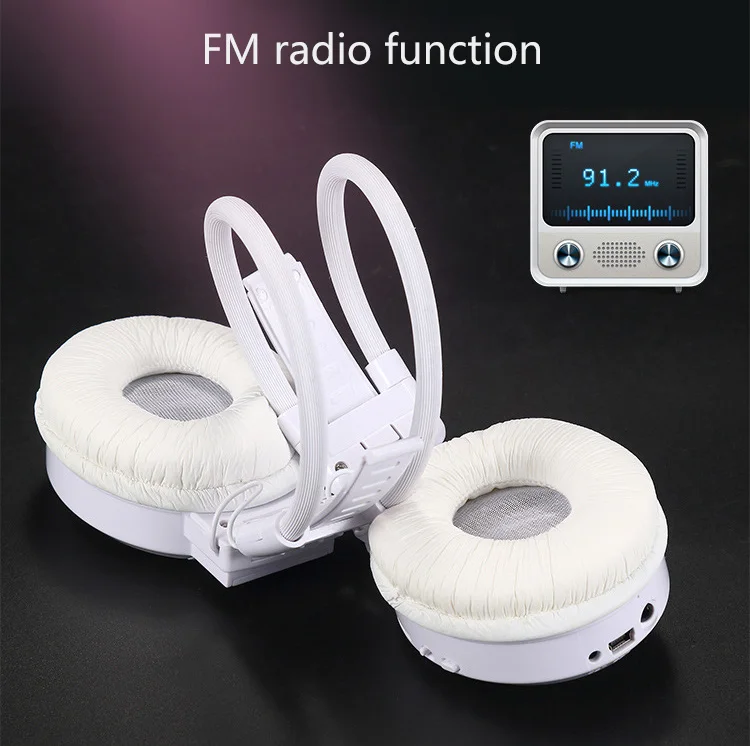 Гарнитура Hi Fi для занятий спортом проводные наушники с TF картой макс. до 32 Гб FM
