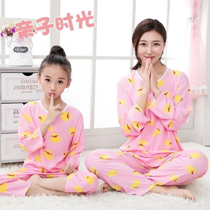 Детские пижамы длинные тонкие хлопковые для маленьких мальчиков и девочек