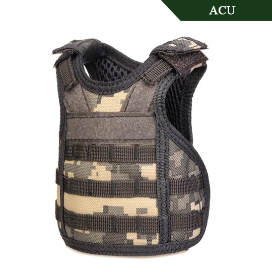 ACU TACVASEN тактический мини-жилет миниатюрный нейлоновый пивная бутылка Molle оборудование аксессуары страйкбол охота стрельба бутылка Рождественский подарок - Цвет: ACU