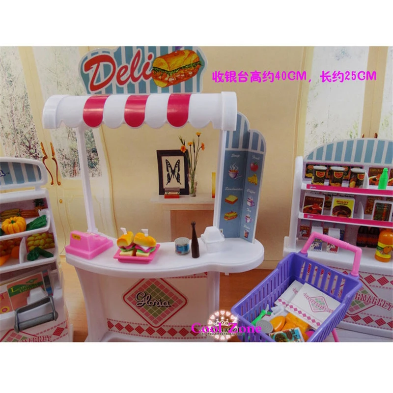 Миниатюрная мебель Забавный супермаркет для кукол Барби дом ролевых игр игрушки