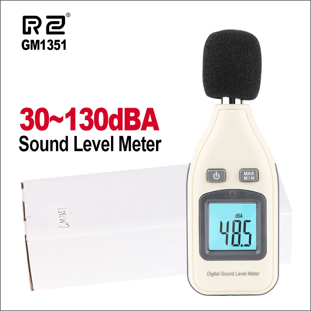 Цифровой шумомер RZ 30 130dBA измеритель уровня шума с ЖК экраном GM1351|Шумомеры| |
