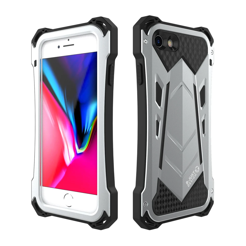 

Luxury Metal Armor Outdoor Shockproof Aluminum Cover For IPhone 7 8 Plus protection shell Life Waterproof Case Coque