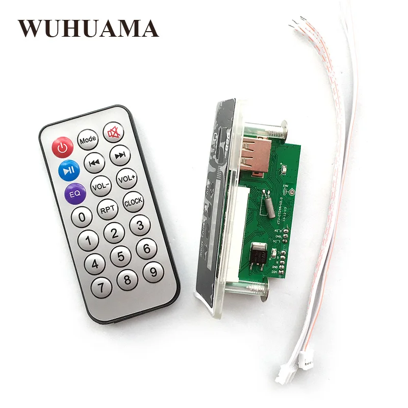 Синяя светодиодная подсветильник ка MP3 WMA декодер плата аудио модуль TF U диск GMT + 8
