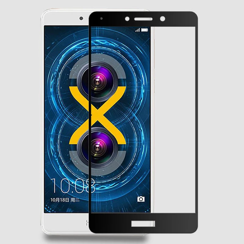 Закаленное стекло с полным покрытием клея для Huawei Honor 6X защита экрана защитная