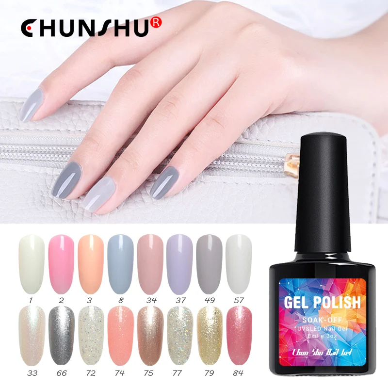 CHUNSHU Французский Гель лак для маникюра светодиодная УФ лампа ногтей Luck 01 88
