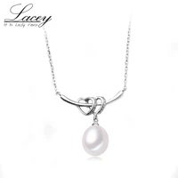 fashion freshwater pearl pendant necklace for women real pearl pendant 925 silver jewelry for girl birthday gifts