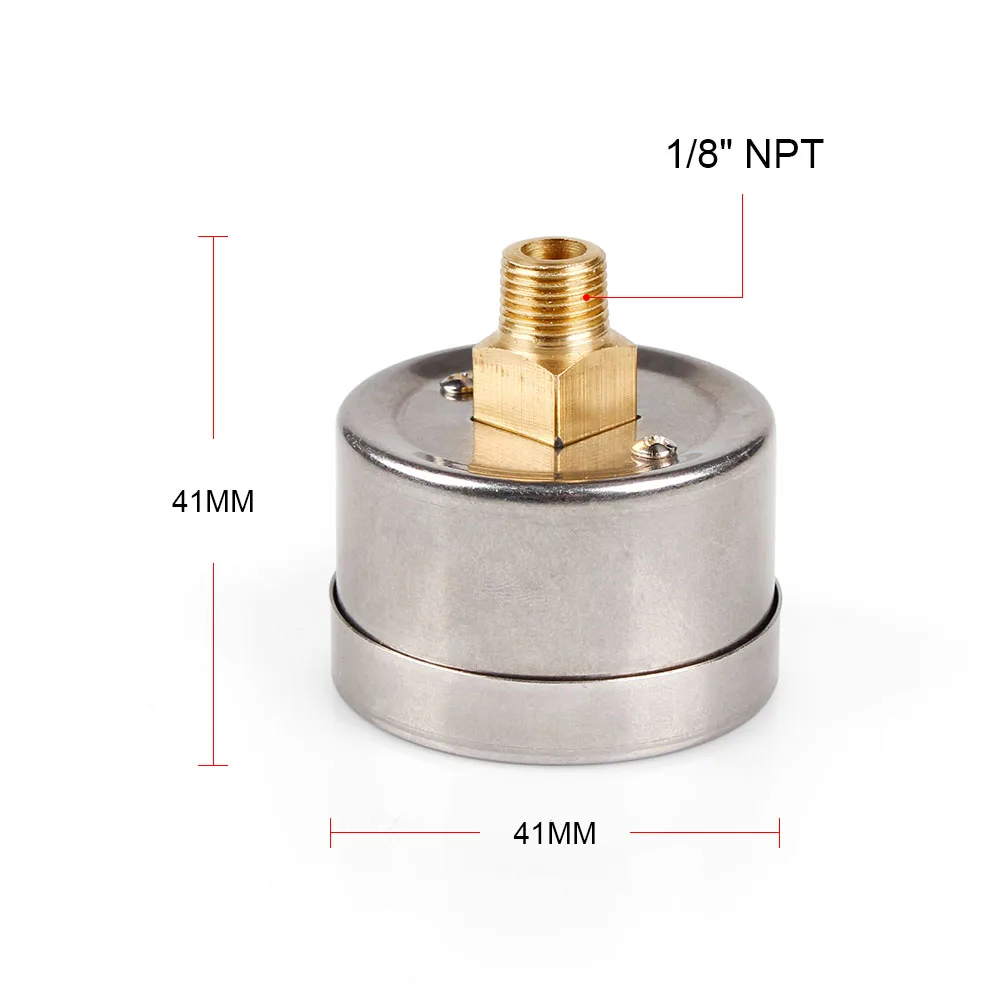 RASTP Заготовка алюминиевый чехол 1/8 NPT резьбовой манометр для жидкости 0 psi