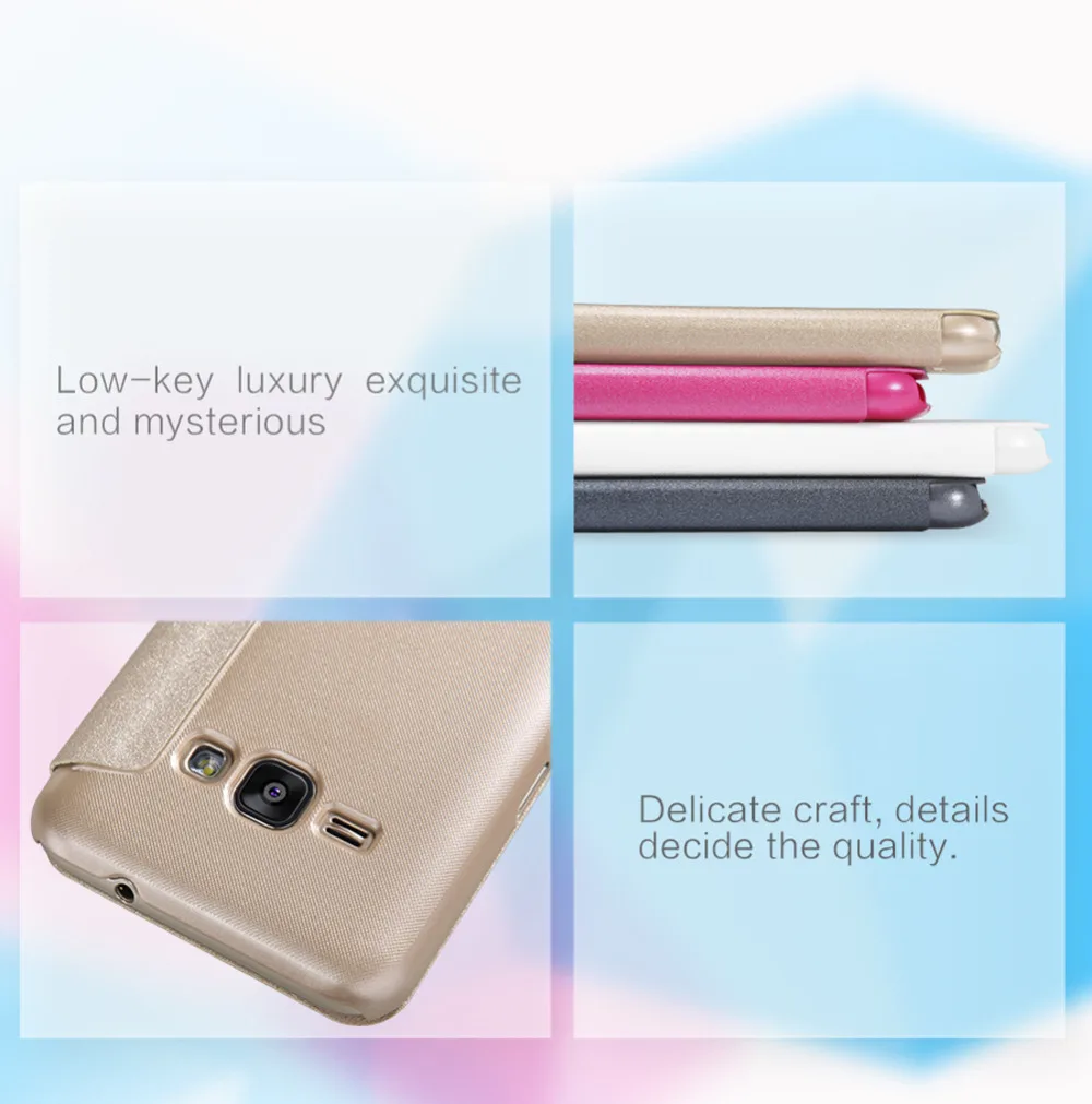 Nillkin для samsung J1 2016 чехол блестящий 4 5 дюймов phone house filp cover защитный чехол|case for j1|nillkin