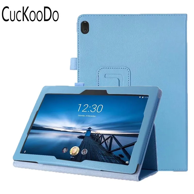 SkyBlue Из искусственной кожи с откидной крышкой держателем чехол для lenovo TAB E10 TB-X104F 10,1 дюймового планшета выпуска - Цвет: SkyBlue