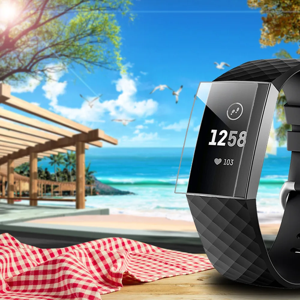 3D Гидрогелевая пленка прозрачная защитная для экрана Fitbit Charge 3 Watachband Спортивные