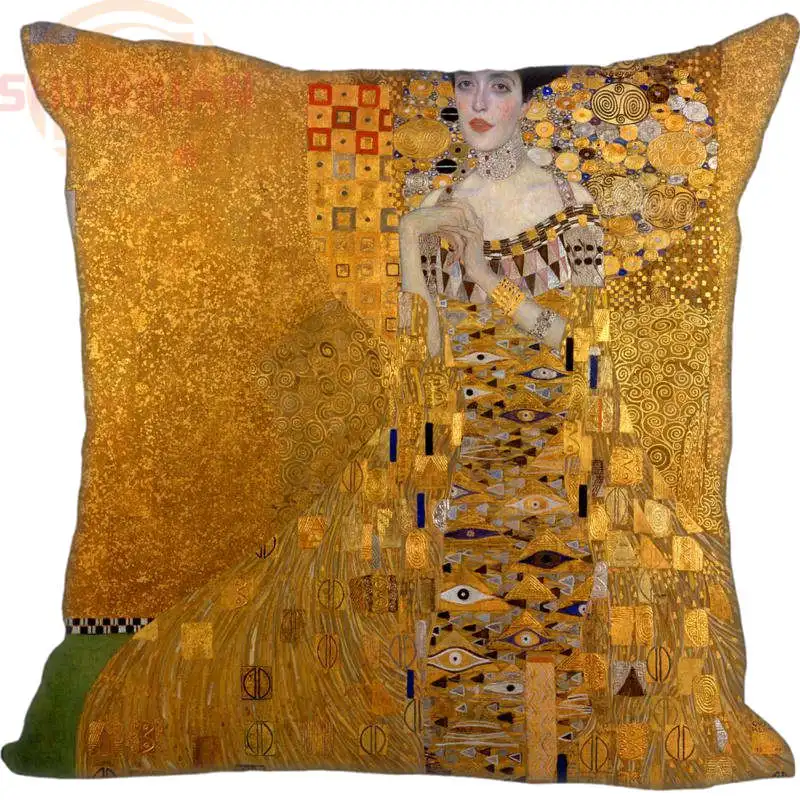 Хит! Чехол для подушки на молнии "Поцелуй Густава Климта" 35x35 см 40x40 см 45x45 см 60x60 см двусторонний чехол для подушки под заказ - Цвет: Pillowcase