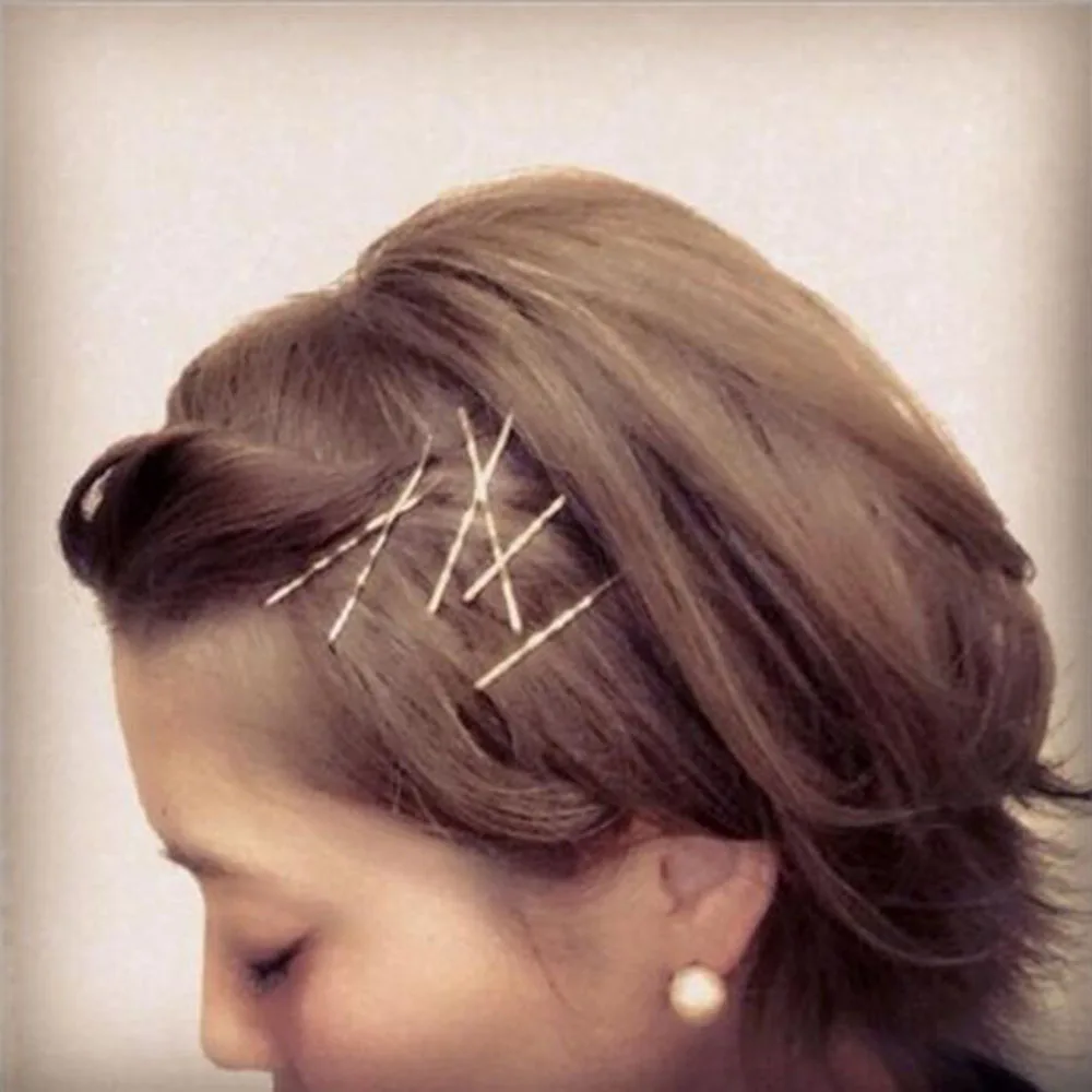 10 шт. заколки для волос женщин золотые металлические волнистые кудрявые Заколки