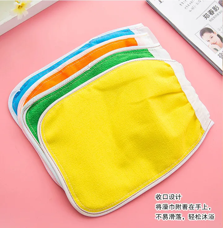 Продукты для ванной комнаты Двусторонняя Массажная мочалка из люфы душ мытье