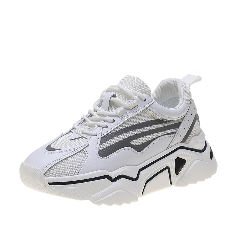 Женские кроссовки на высокой платформе Fujin повседневные из сетчатого материала