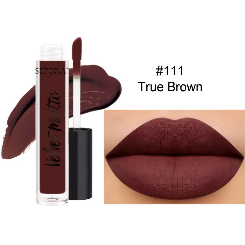 A11 Natural Liquid Lipstick Cosmetics Lips Gloss Long Lasting Lips Colors Matte Lipstick Makeup Pigment - Цвет: A11