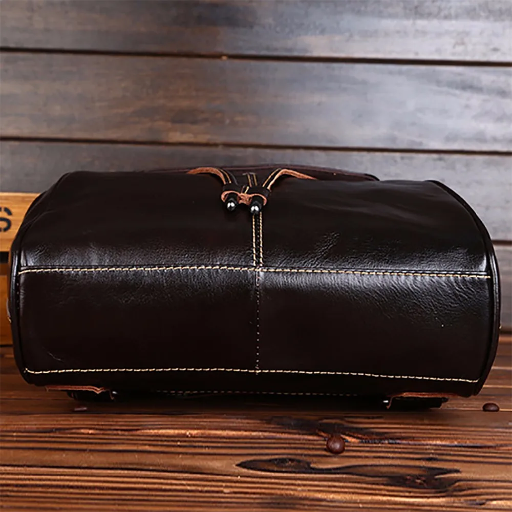 Женский рюкзак из воловьей кожи винтажный дорожный известного бренда школьный