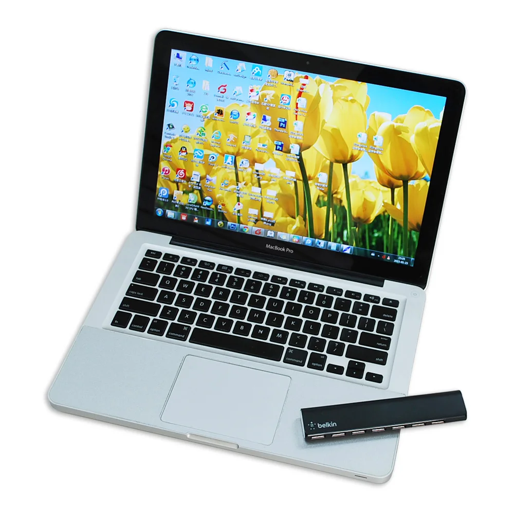 Belkin Оригинальный AC Питание USB 2 0 7 Порты и разъёмы концентратор с кабель для MacBook Pro