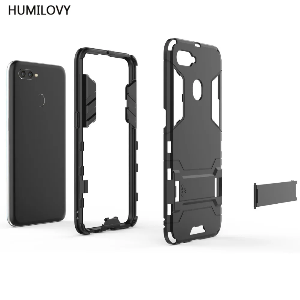 Для Coque OPPO A7 чехол Роскошный тонкий Робот Броня резиновый пластиковый для