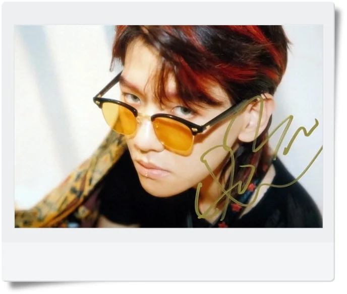 Подписанный KPOP EXO Baek Hyun фото с автографом THE WAR 6 дюймов Бесплатная доставка 072017 |