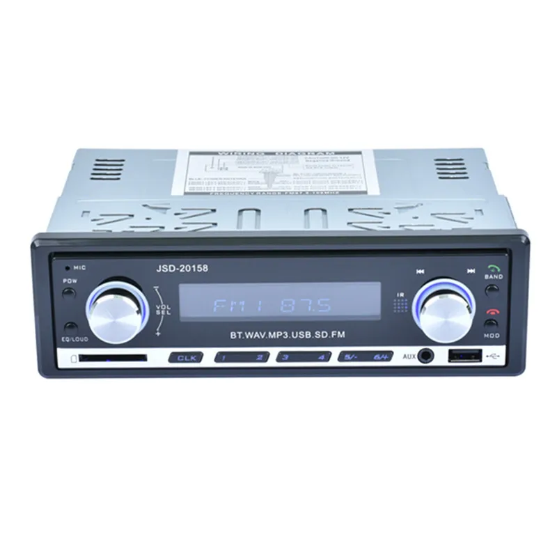 Авторадио 1 din Bluetooth автомобильное радио JSD 20158 аудио стерео AUX вход FM рекордер