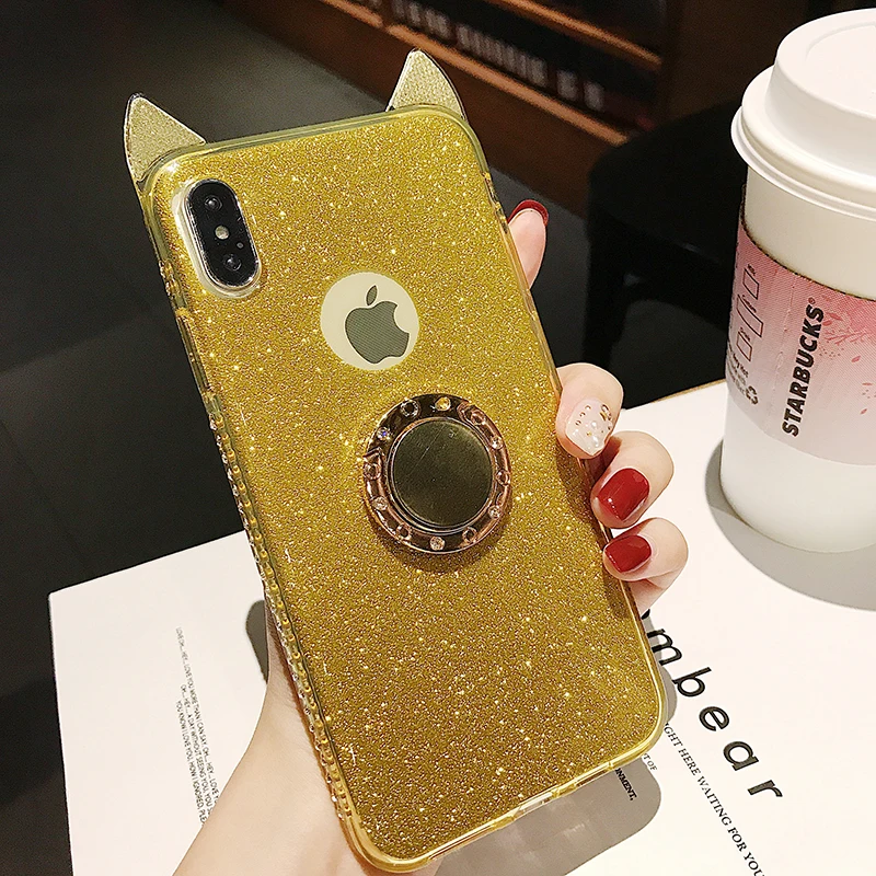 Glitter Phone Case For iPhone 7 8 6 Plus iphone case silicone XS MAX XR Back Cover Fashion cute X |