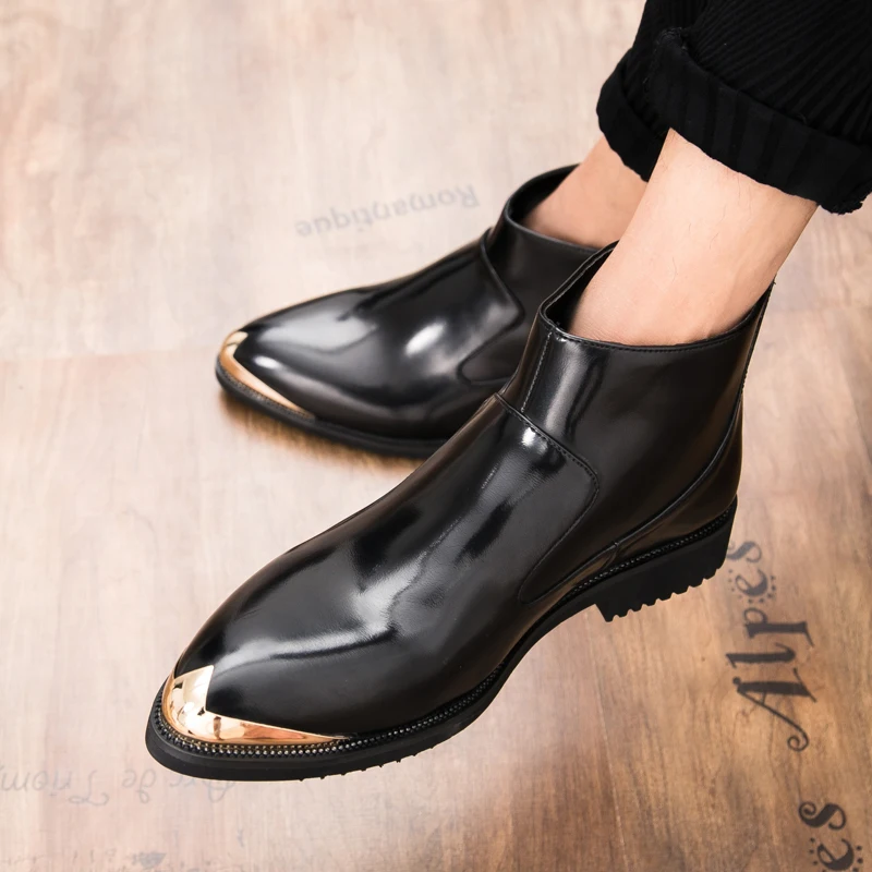 Thestron Chelsea Boots Men Leather Fashion Shoes Casual Black Zipper Dsigner Quality Male Luxury Wine Red | Обувь