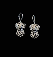 wholesale handmade cartoon dalmatian dog earring jewelry golden color plated dalmatian earring 12pairlot