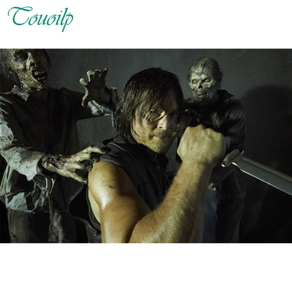 Алмазная 5d Вышивка картина с квадратными и круглыми стразами Ходячие мертвецы