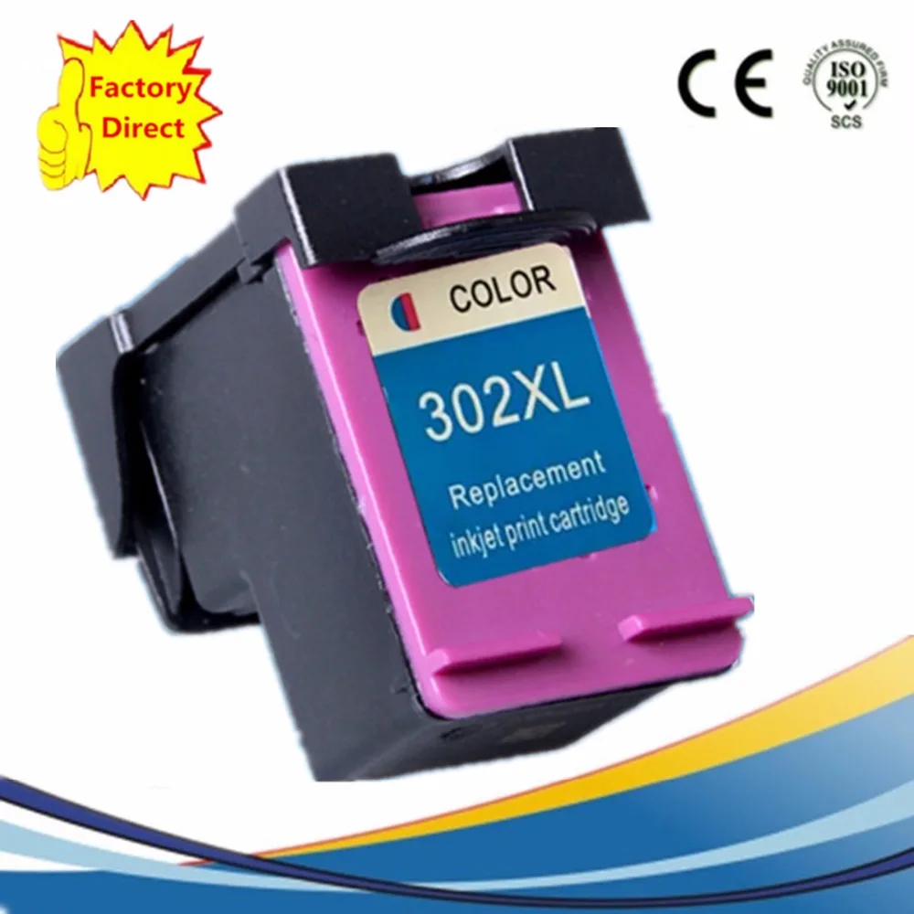 Картридж с чернилами 302 XL Восстановленный для HP302 HP302XL OfficeJet 3830 4650 3834 4652 4655 Envy 4516 4520