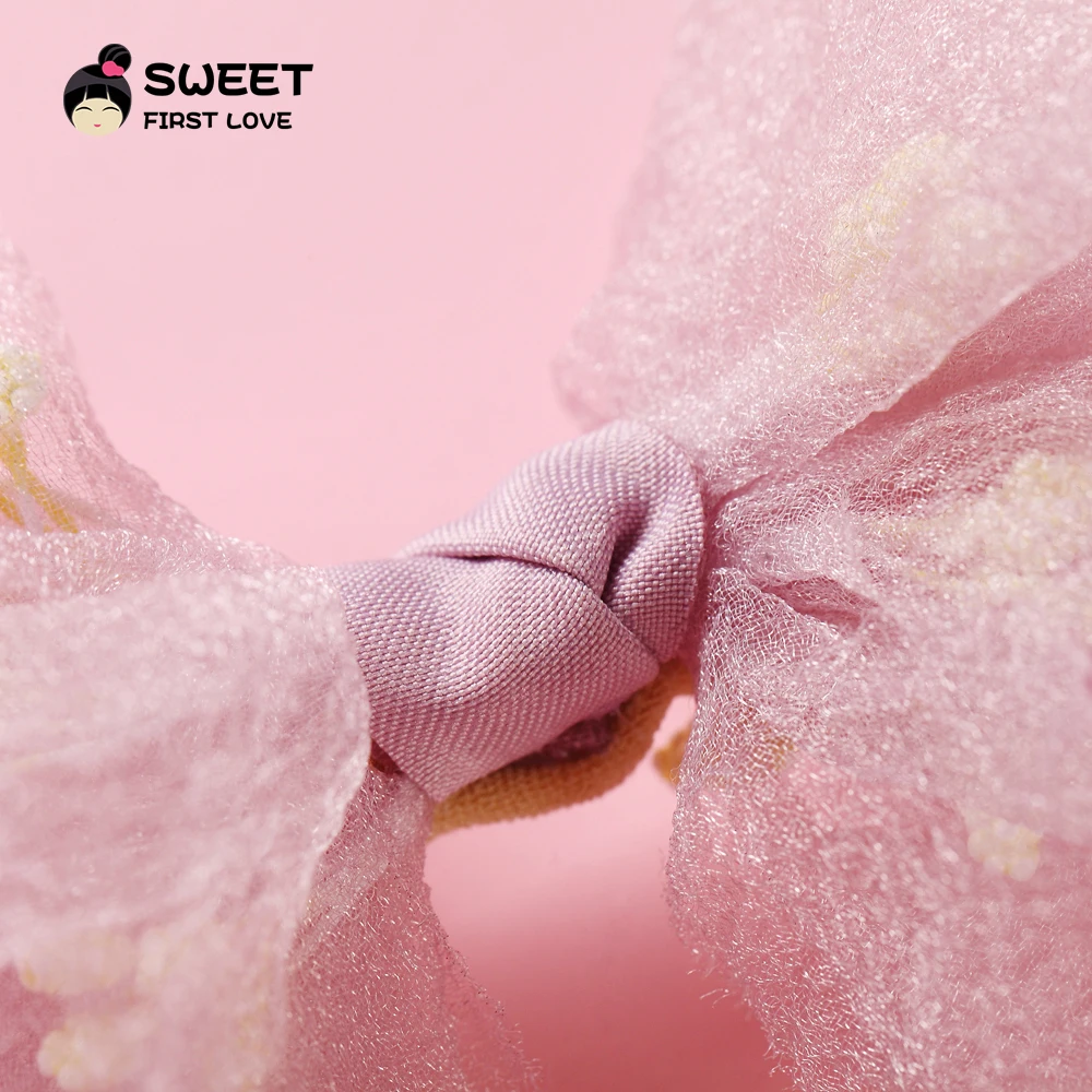 Женская шифоновая повязка на голову с большим бантом|Аксессуары для волос