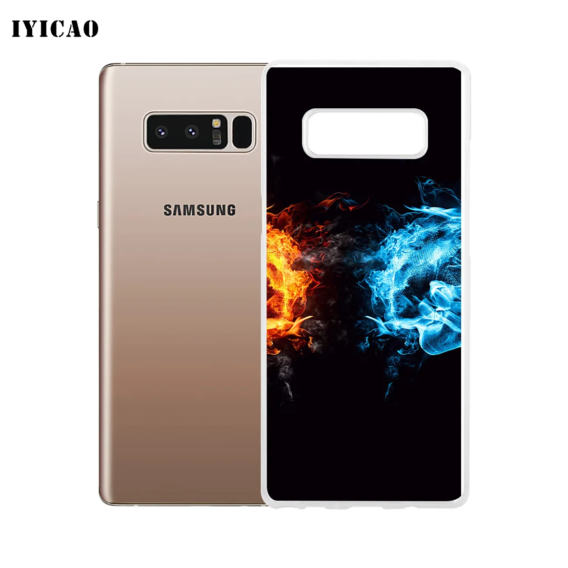 IYICAO Fire Football sky moon Мягкий силиконовый чехол для телефона Samsung A5 A6 Plus A7 A8 A9 J3 J5 J7 Note 8 9