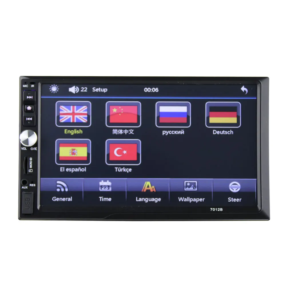 2 DIN аудио стерео 7 дюймов Bluetooth TFT сенсорный Экран Авто Аудио Авторадио 12 В
