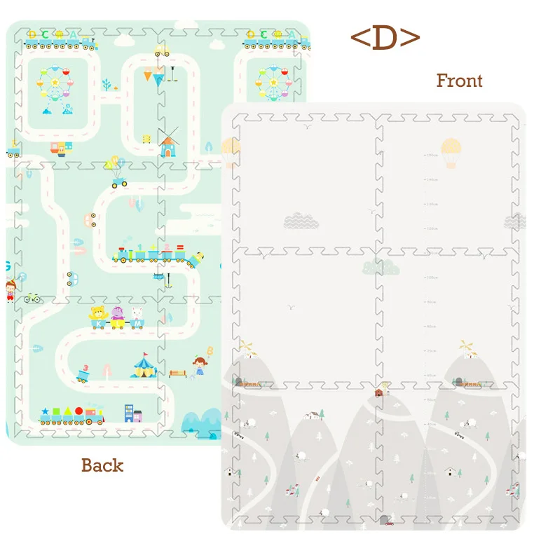 Infant Shining Baby Mat XPE Foam Kid Play Mat 180*120*2CM(71*47*0.8in) 6PCS Floor Mats Foam 0-8Y Waterproof Living Room - Цвет: D