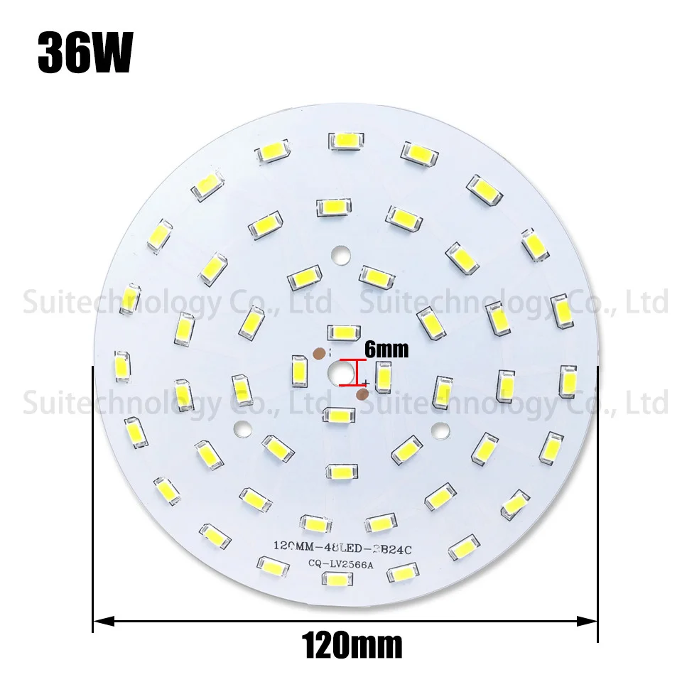 36W 3 Вт, 5 Вт, 7 Вт, 9 Вт, 12 Вт, 15 Вт, 18 Вт, 21 Вт 30 Вт 36 Вт Светодиодный лампа SMD5730 светильник доска светодиодный светильник Панель для DIY светодиодный лампы PCB для потолка с светодиодный - Испускаемый цвет: 36W