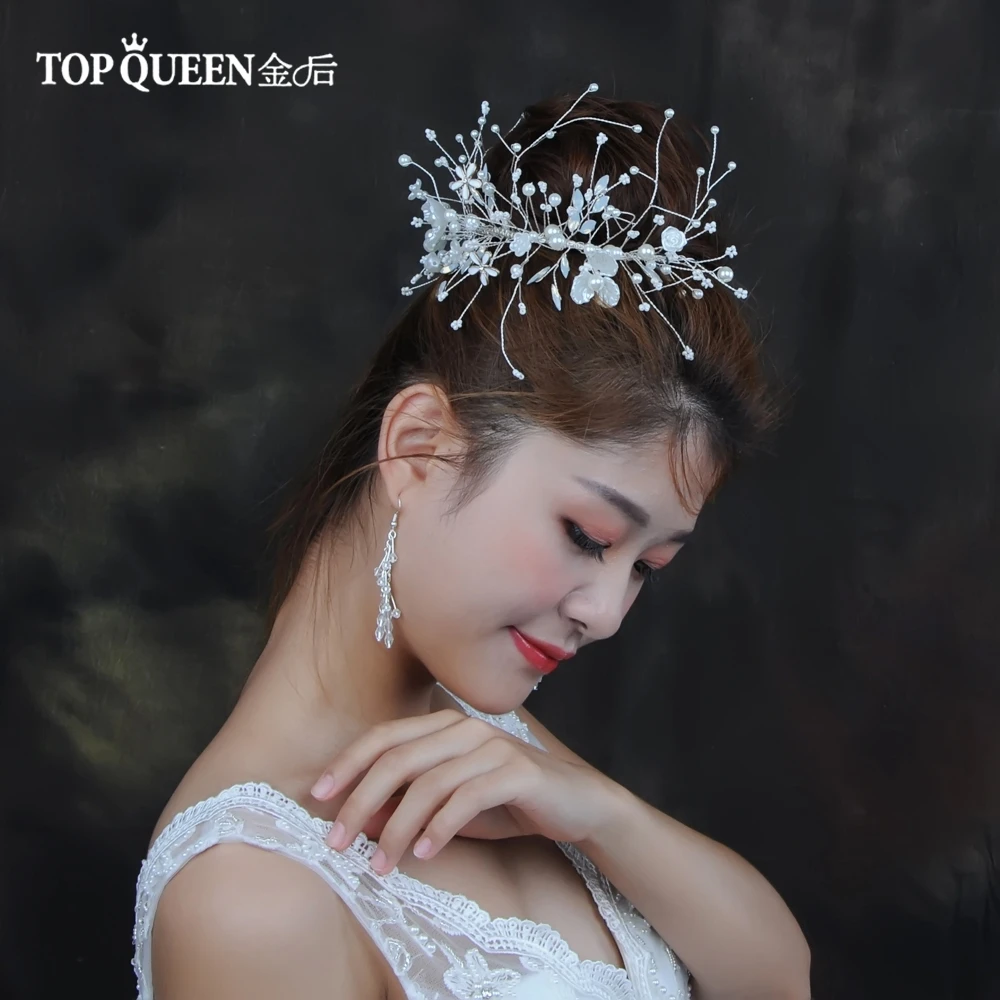 TOPQUEEN свадебная корона свадебные украшения для волос Оптовая продажа аксессуары