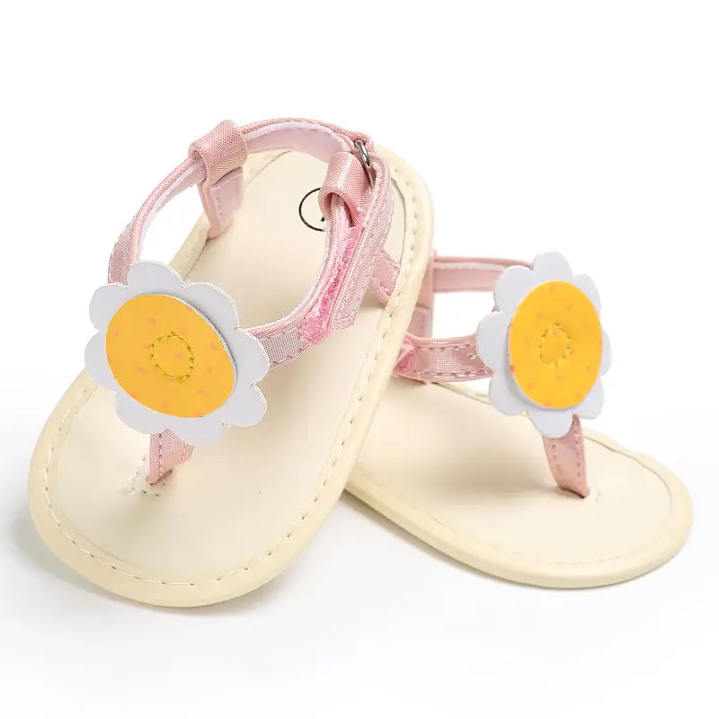 Детские мокасины из искусственной кожи с подсолнечником летние сандалии для