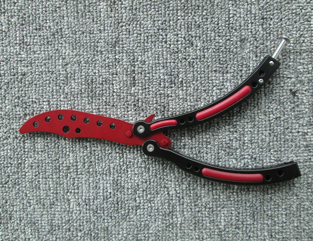 CS:GO Бабочка Нож игрушка сталь практика Балисонг Крутые тренировочные ножи CSGO игровой тренер для детей спорт армия CF на.