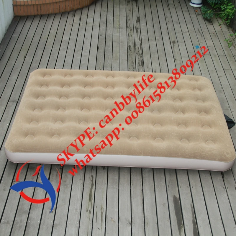Двойной плюс портативный надувной матрас с сумкой для переноски кемпинга