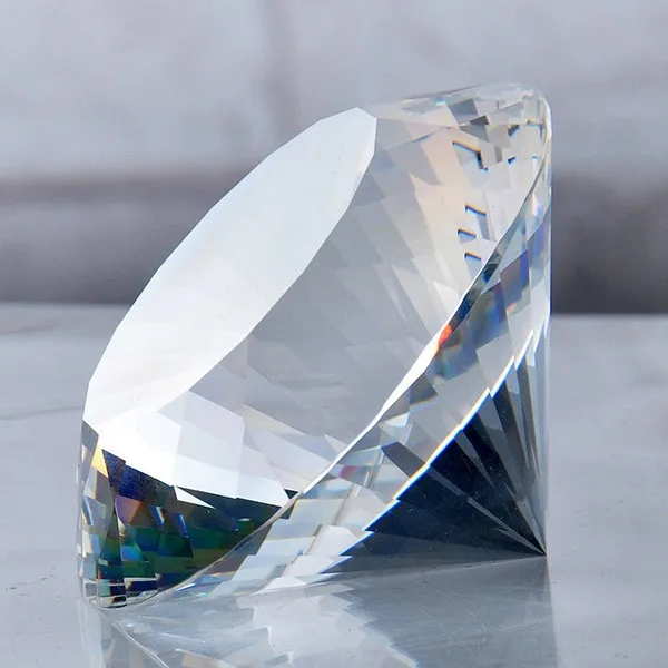 1 шт. огромный 100 мм Хрустальный алмаз в форме резки стекла пресс-папье свадебный