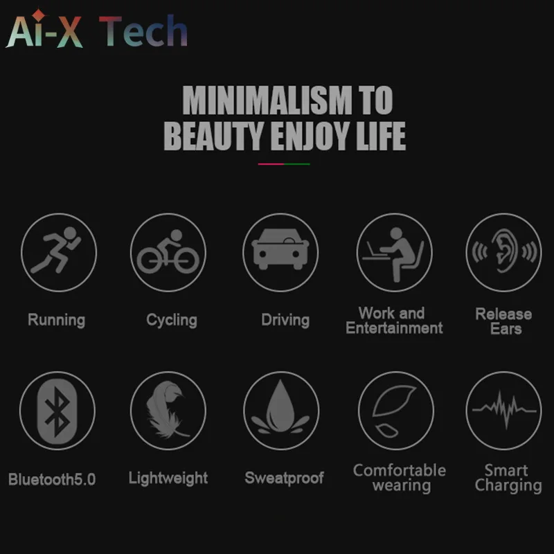 Спортивные наушники Bluetooth 5 0 костная проводимость беспроводная гарнитура